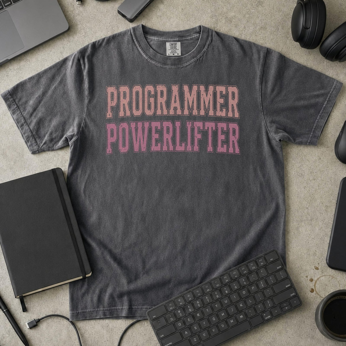 Programmer Powerlifter Premium Shirt — pepper Premium Shirt mock-up