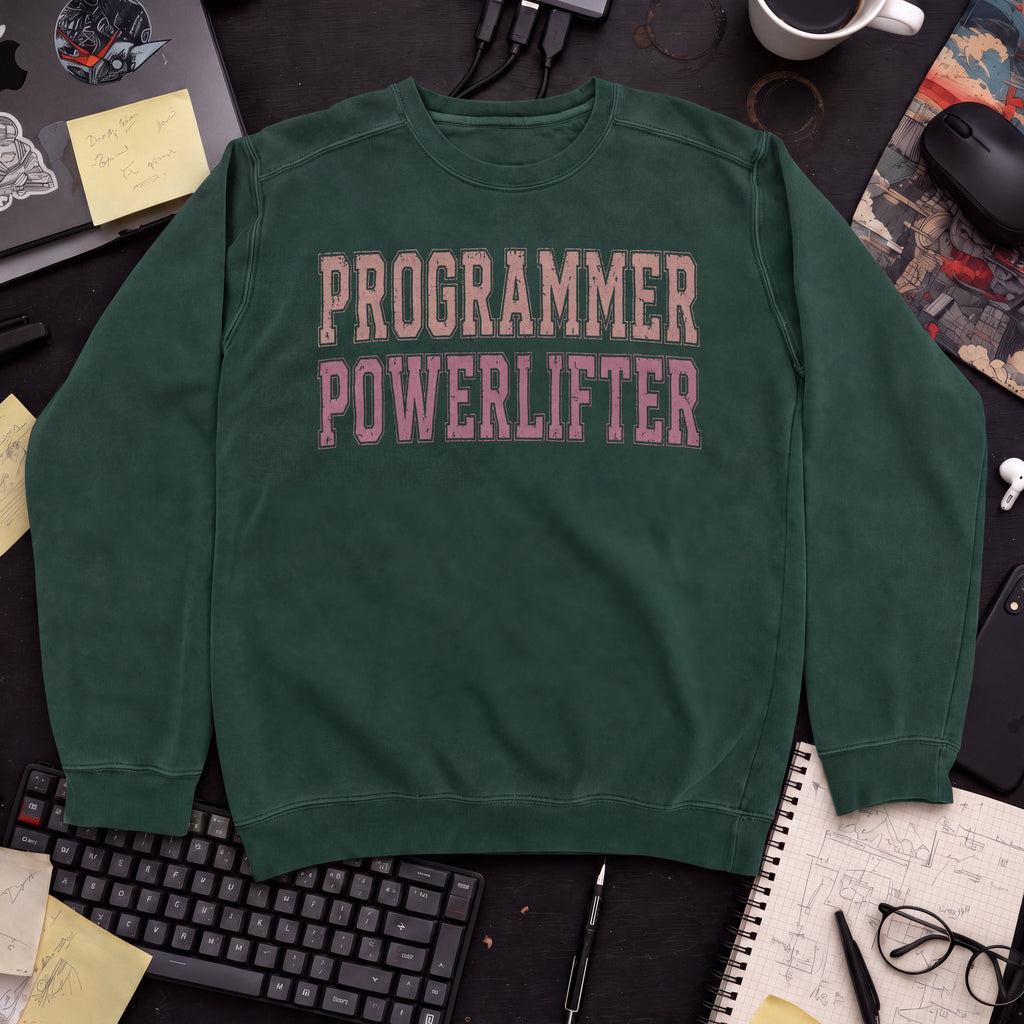 Programmer Powerlifter Sweatshirt — Bottle Green