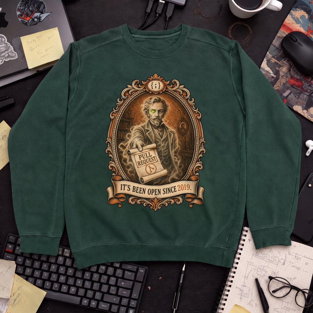 Pull Request Open Since 2019 Sweatshirt sweatshirt — Bottle Green