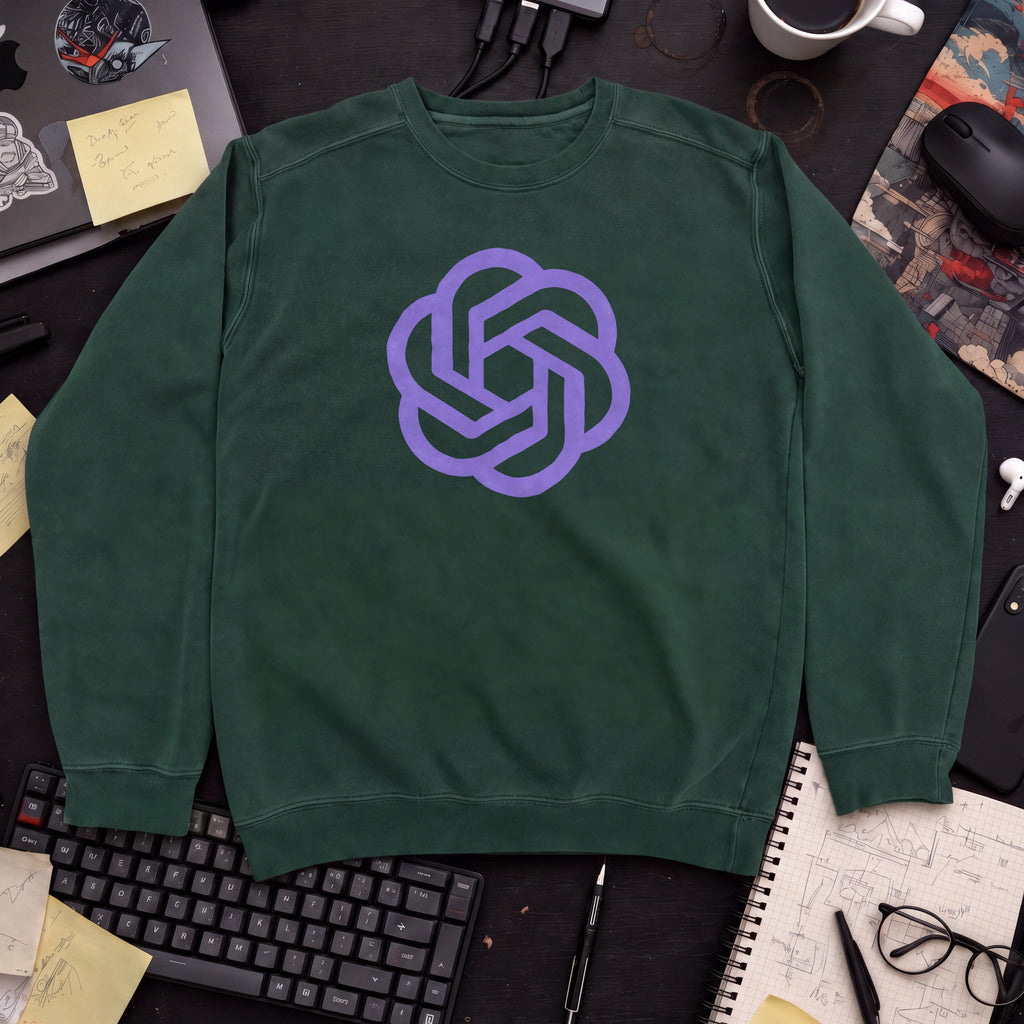 Purple Knot Clean Sweatshirt sweatshirt — Bottle Green