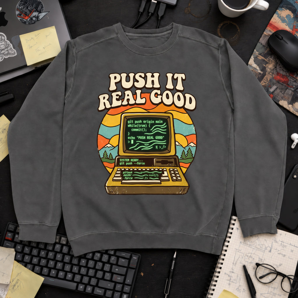 Push It Real Good Git Sweatshirt — Pepper