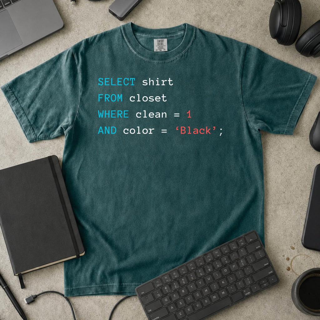 Querying my black Premium Shirt — blue spruce Premium Shirt mock-up