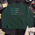 Querying my black Sweatshirt — Bottle Green