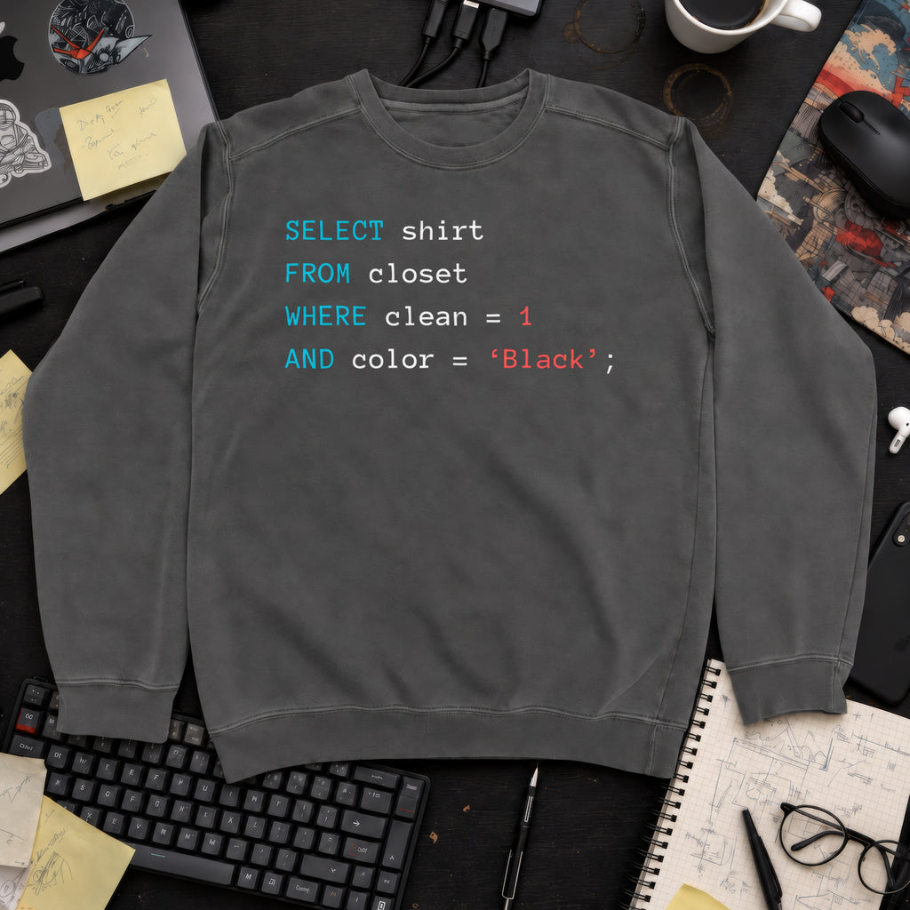 Querying my black Sweatshirt — Pepper