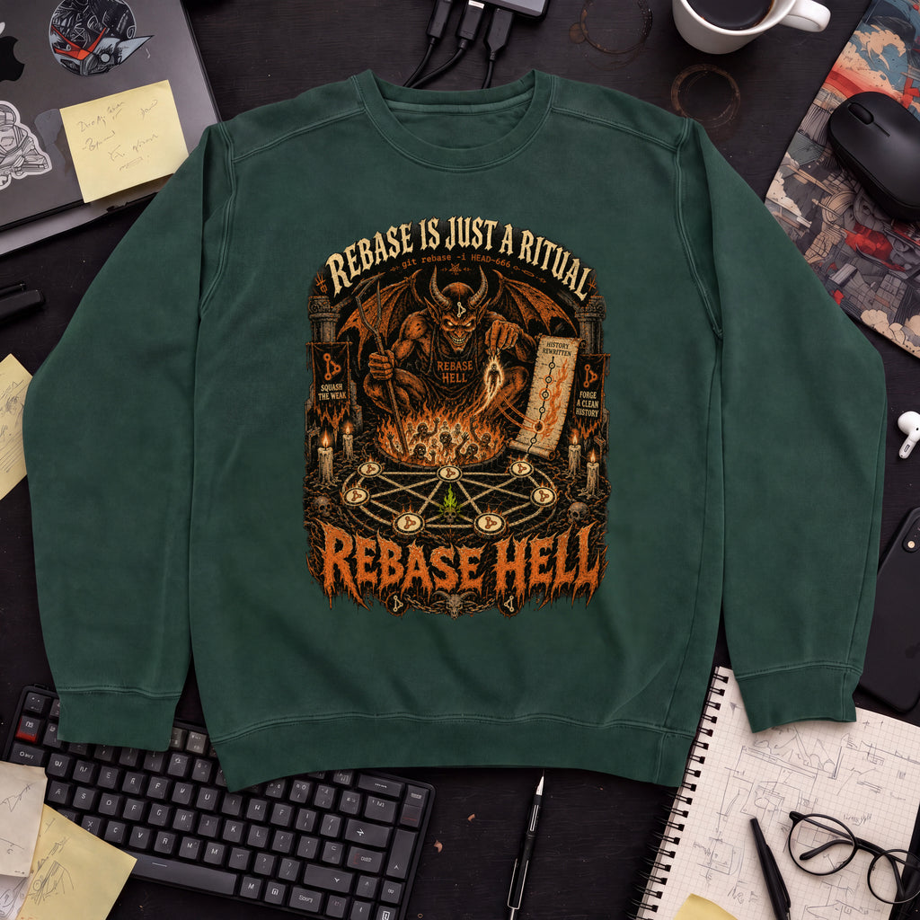 Rebase Hell Sweatshirt sweatshirt — Bottle Green
