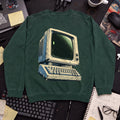 Retro Computer Sweatshirt sweatshirt — Bottle Green