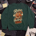 Retro Rotary Dials Sweatshirt — Bottle Green