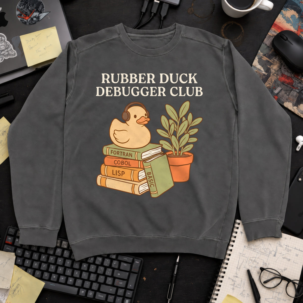 Rubber Duck Debugger Club Sweatshirt — Pepper