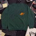 Rubber Duck Line Art Sweatshirt — Bottle Green