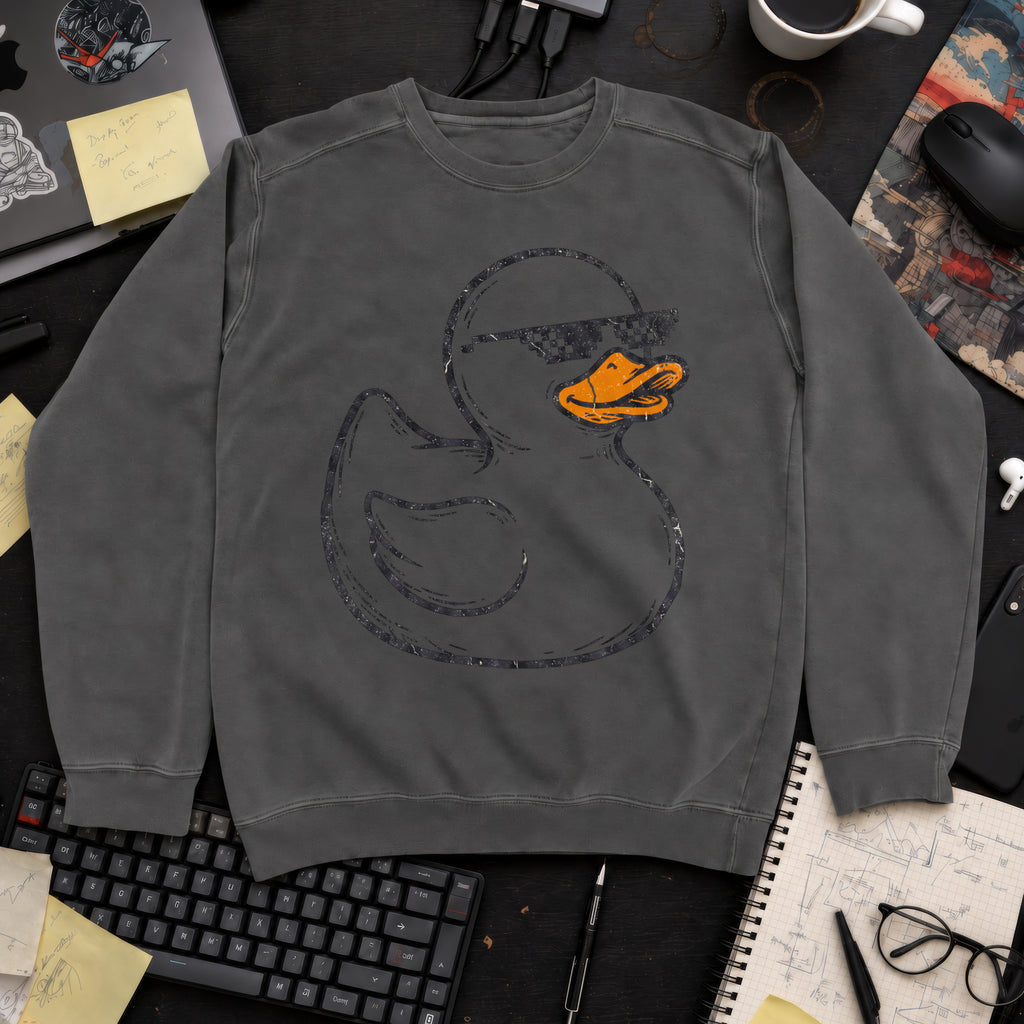 Rubber Duck Line Art Sweatshirt — Pepper