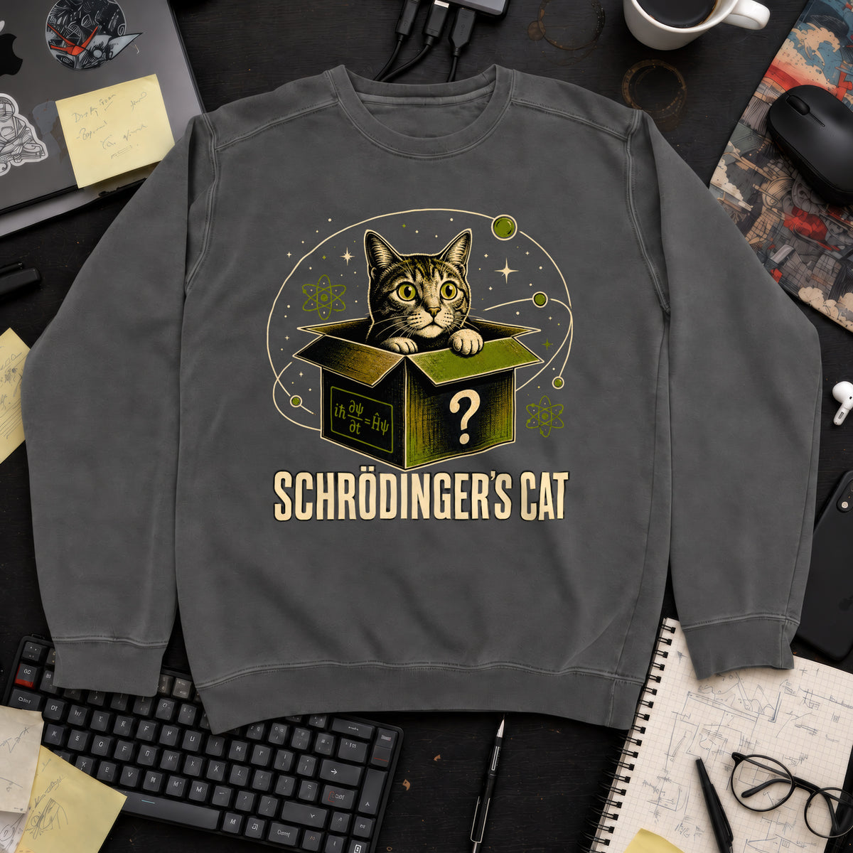 Schrödinger’s Cat Sweatshirt — Pepper