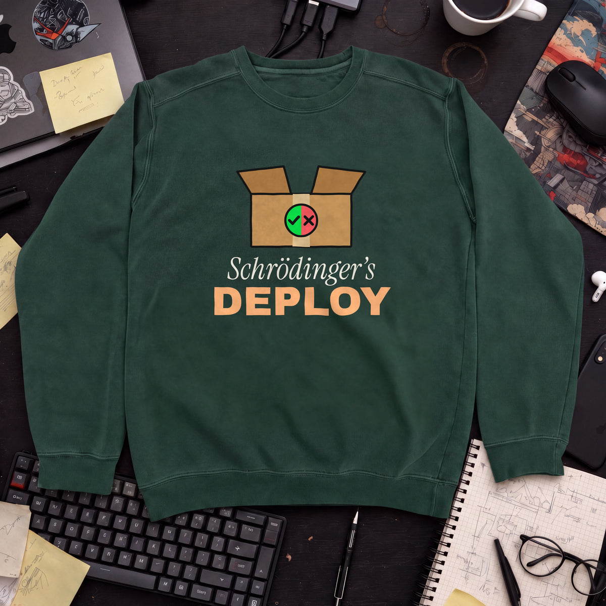 Schrödinger's Deploy Sweatshirt sweatshirt — Bottle Green