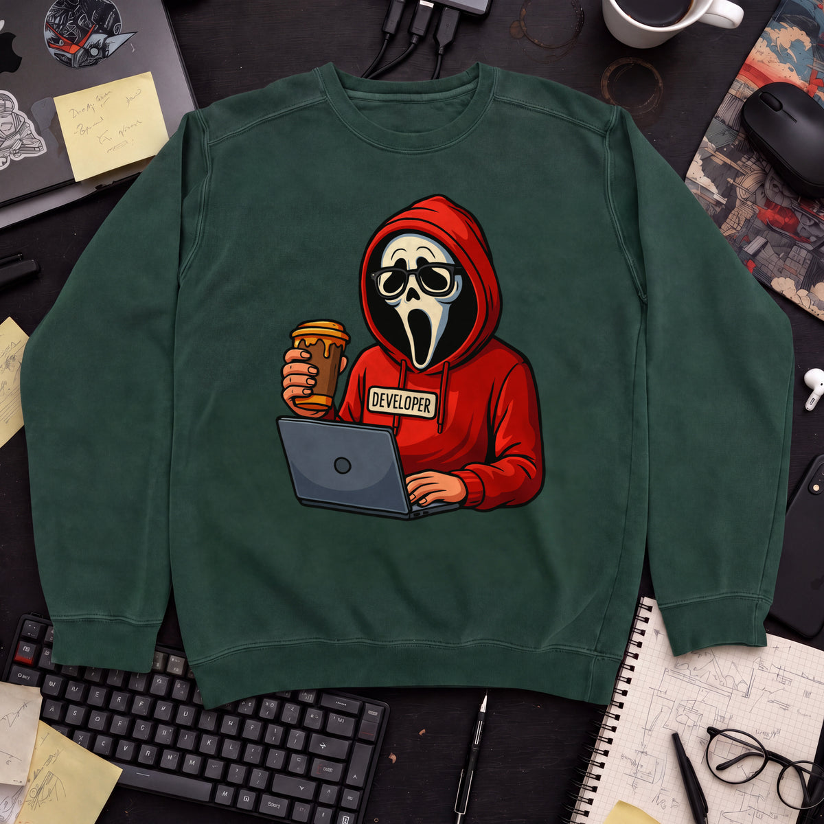 Scream Developer Sweatshirt — Bottle Green