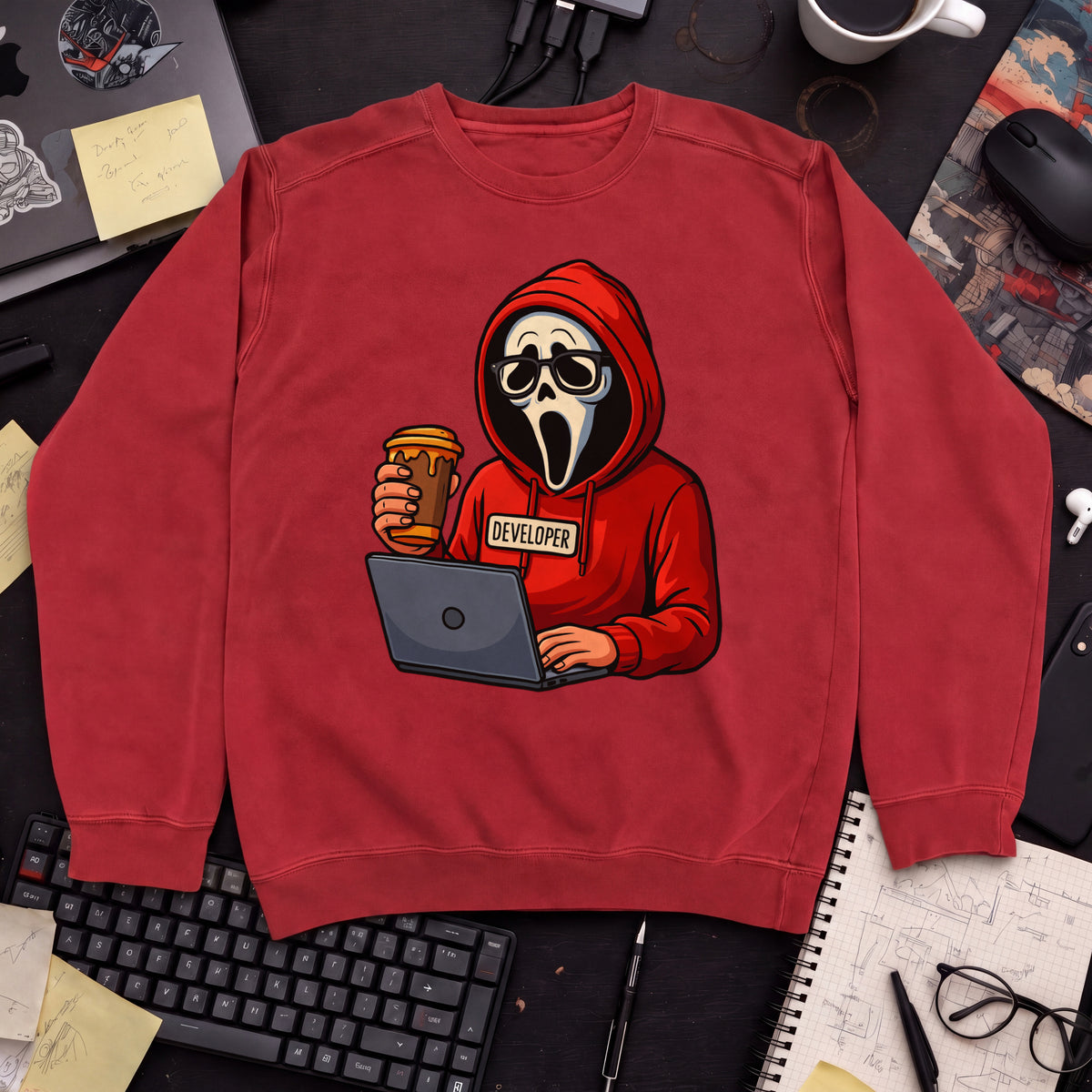 Scream Developer Sweatshirt — Fire Red