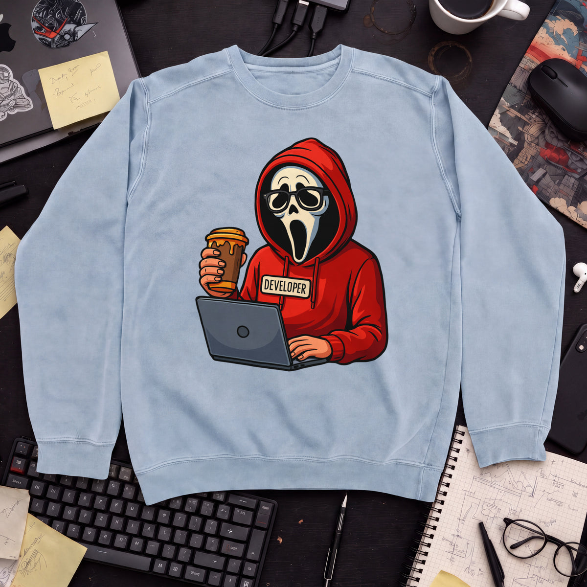 Scream Developer Sweatshirt — Sky Blue