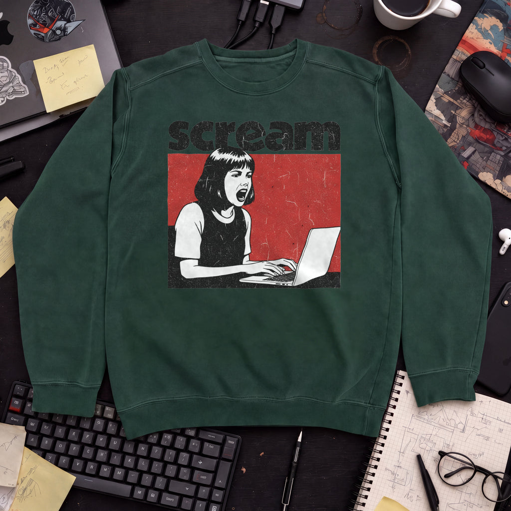 Scream Sweatshirt — Bottle Green