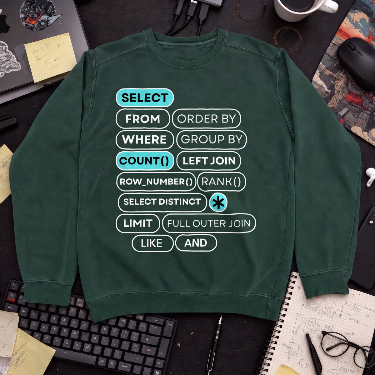 Select Count Sweatshirt — Bottle Green