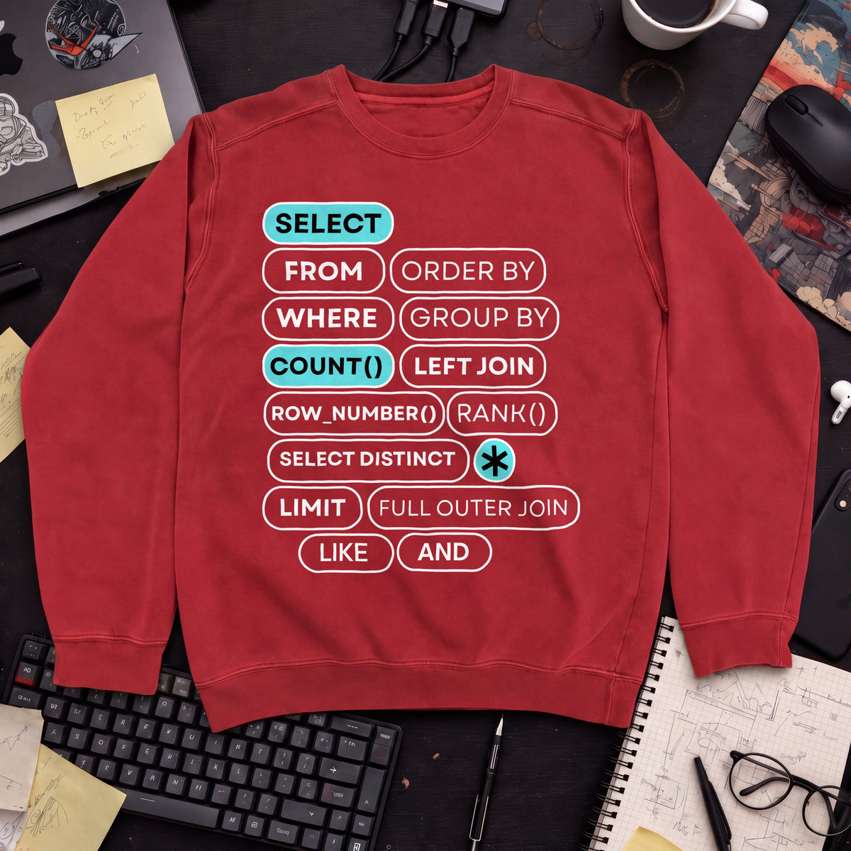 Select Count Sweatshirt — Fire Red