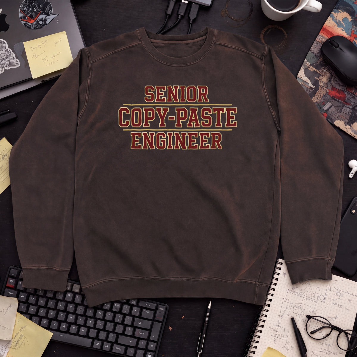 Senior Copy Paste Engineer Sweatshirt — Hot Chocolate