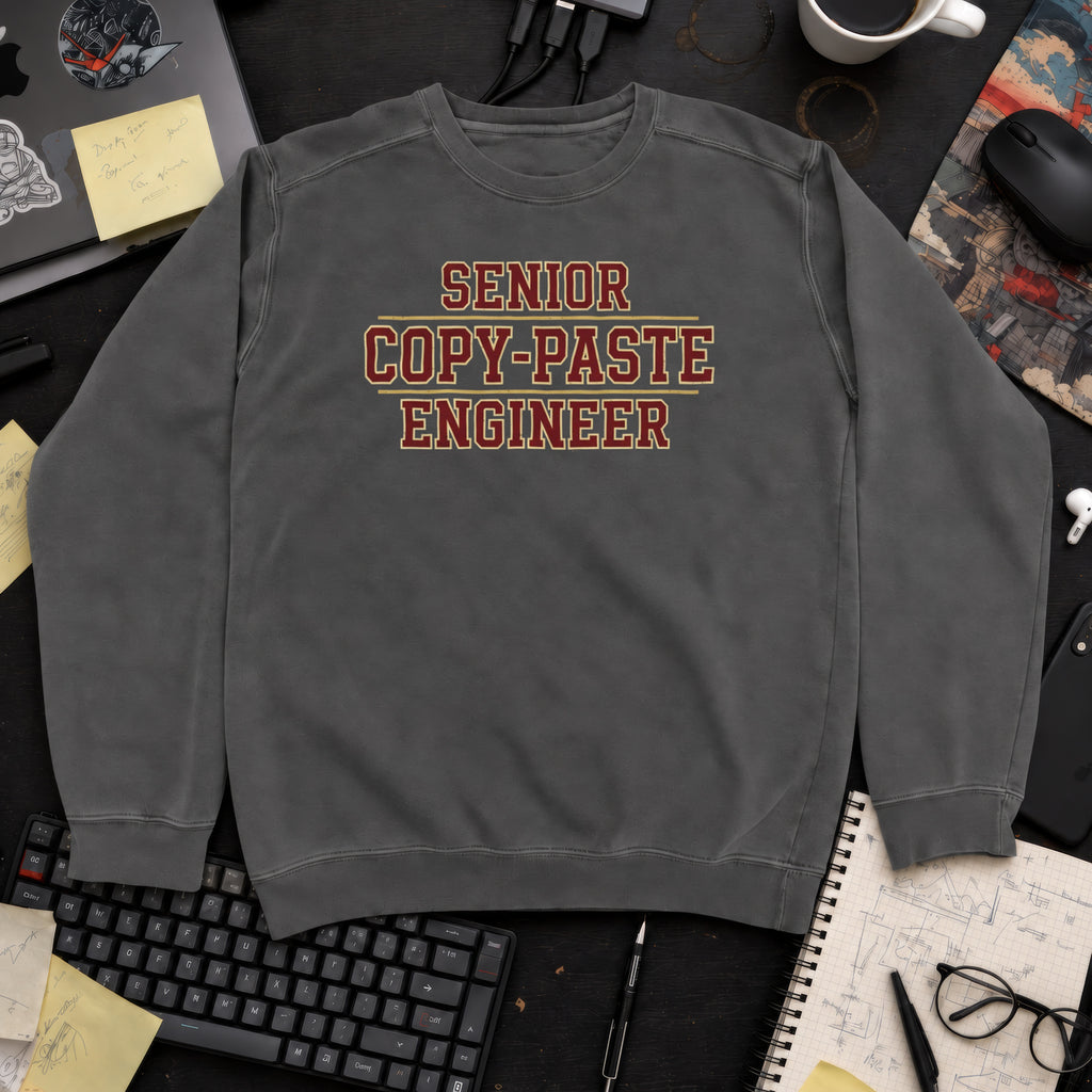Senior Copy Paste Engineer Sweatshirt — Pepper