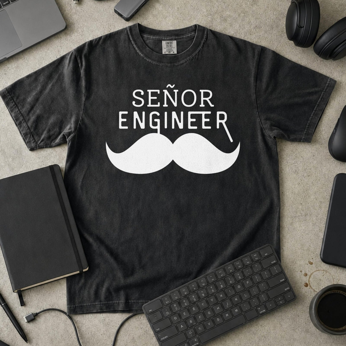 Senyor Engineer Premium Shirt — black Premium Shirt mock-up