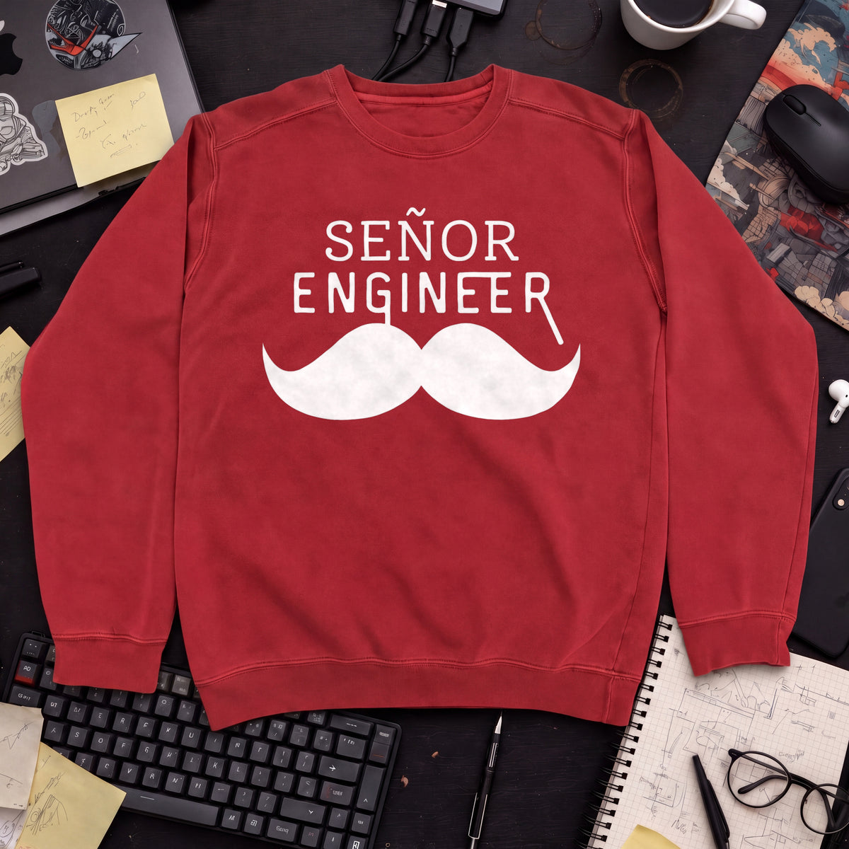 Senyor Engineer Sweatshirt — Fire Red