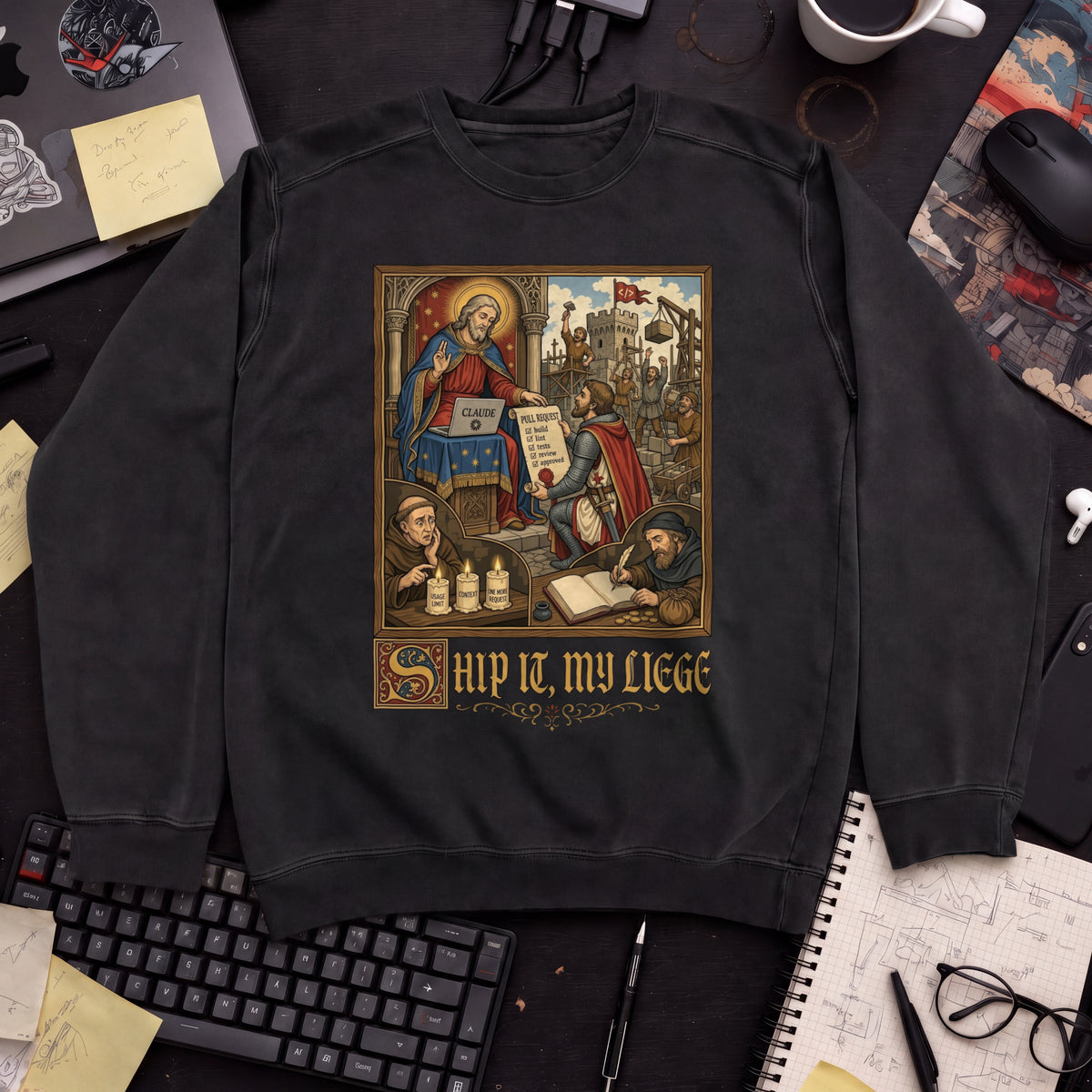 Ship It My Liege Sweatshirt — Black