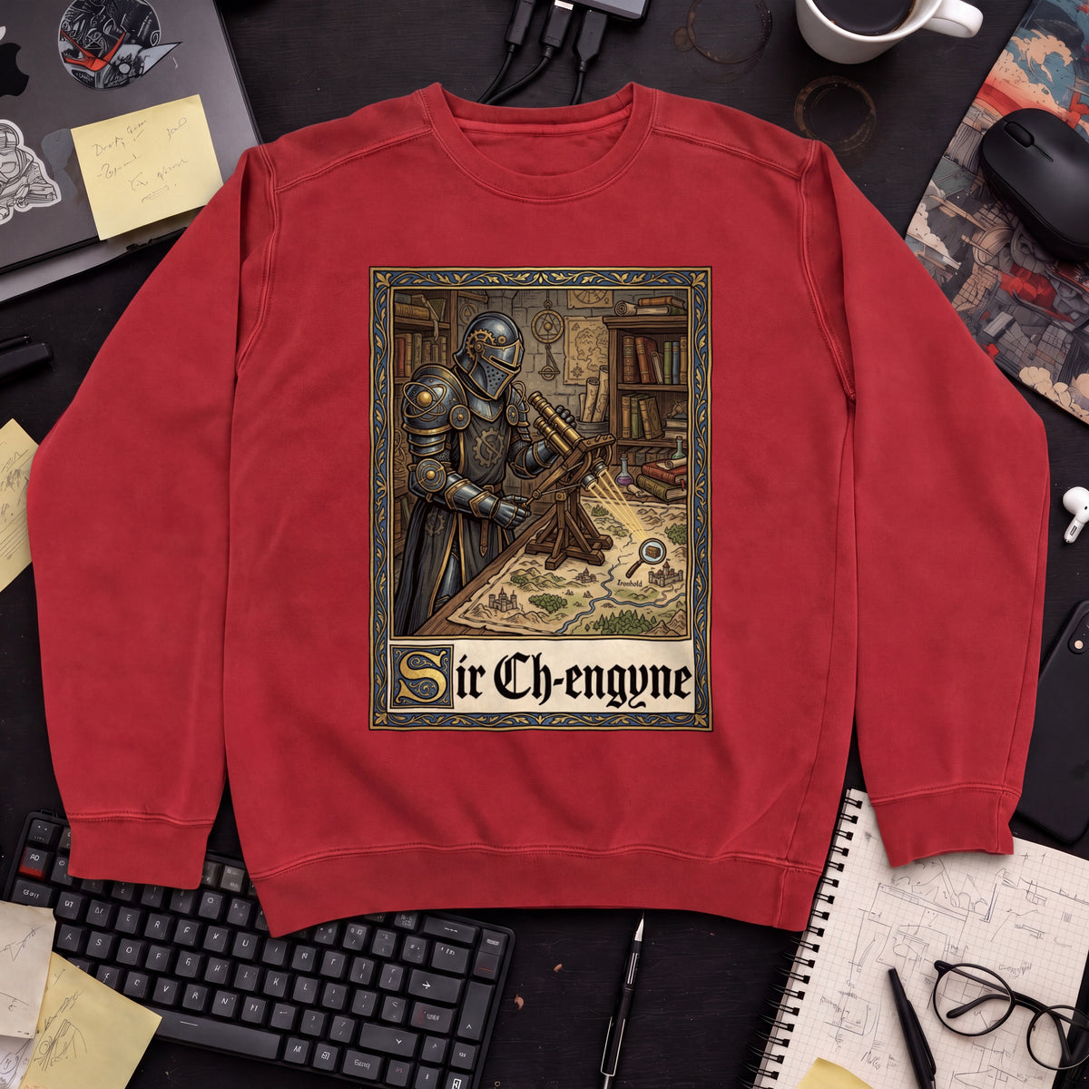 Sir Ch-Engyne Sweatshirt — Fire Red