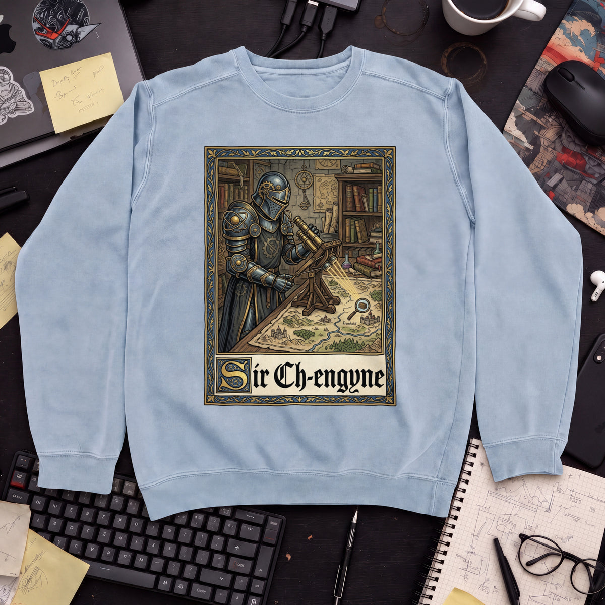 Sir Ch-Engyne Sweatshirt — Sky Blue