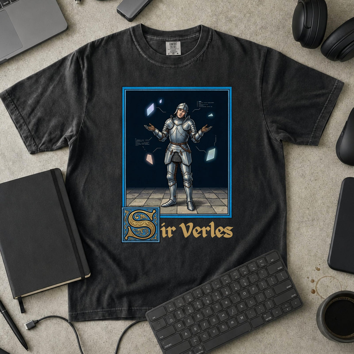Sir Verles Premium Shirt — black Premium Shirt mock-up