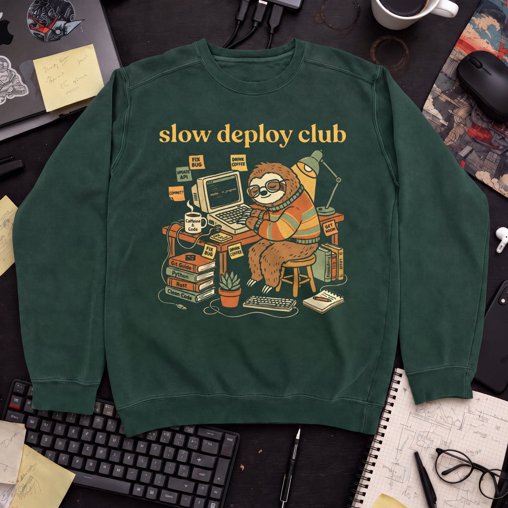 Slow Deploy Club Sweatshirt — Bottle Green