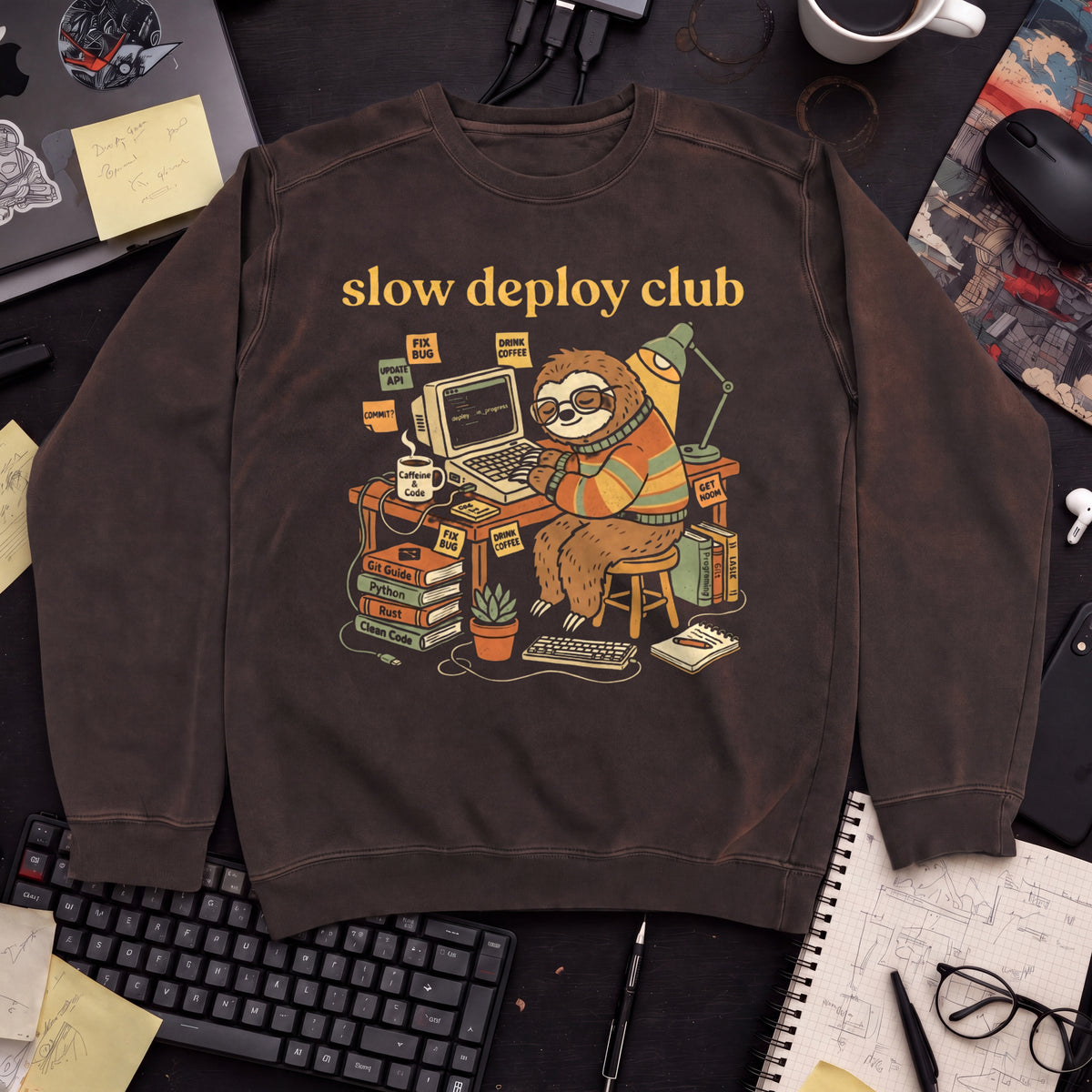Slow Deploy Club Sweatshirt — Hot Chocolate