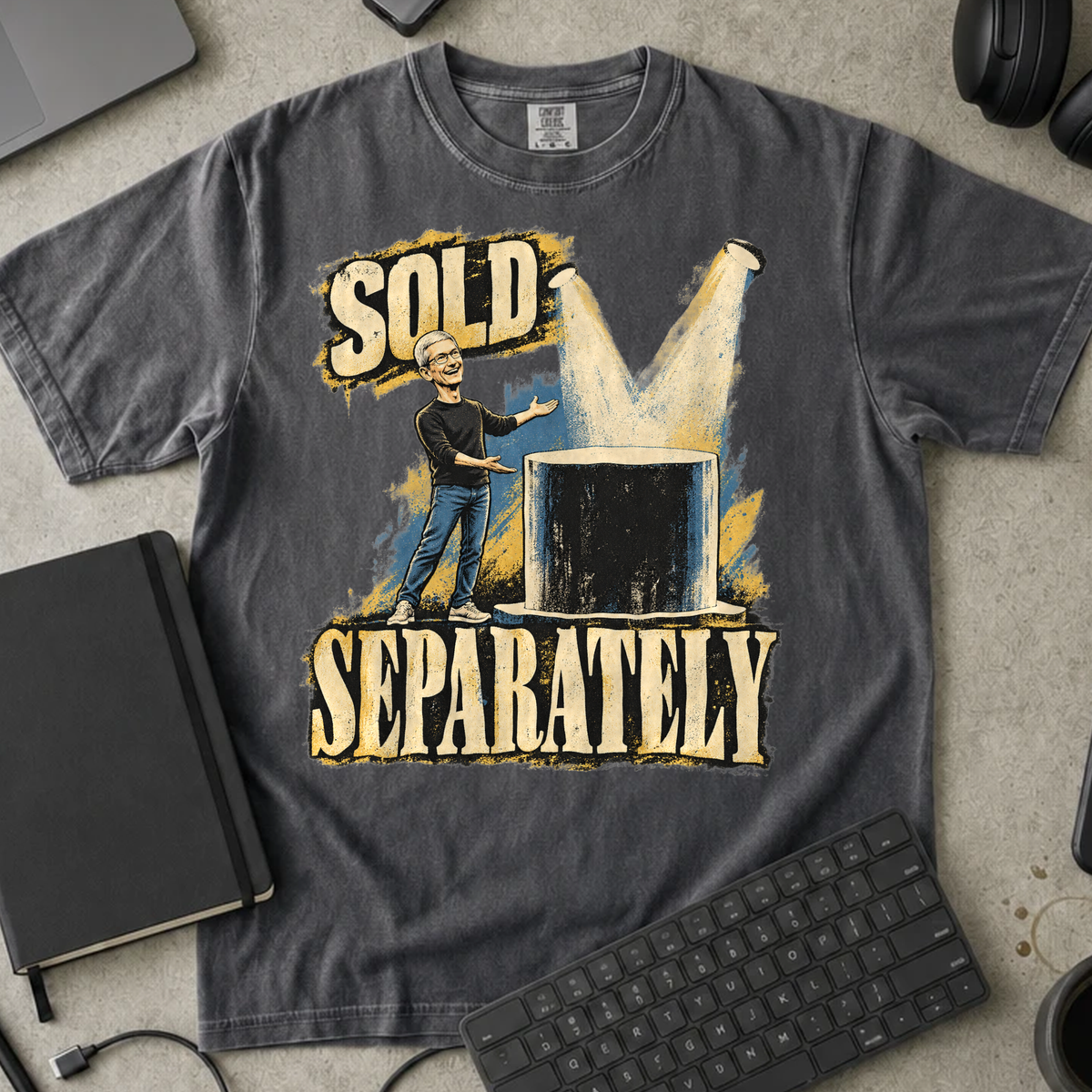 Sold Separately Shirt — Pepper Comfort Colors 1717 flat lay