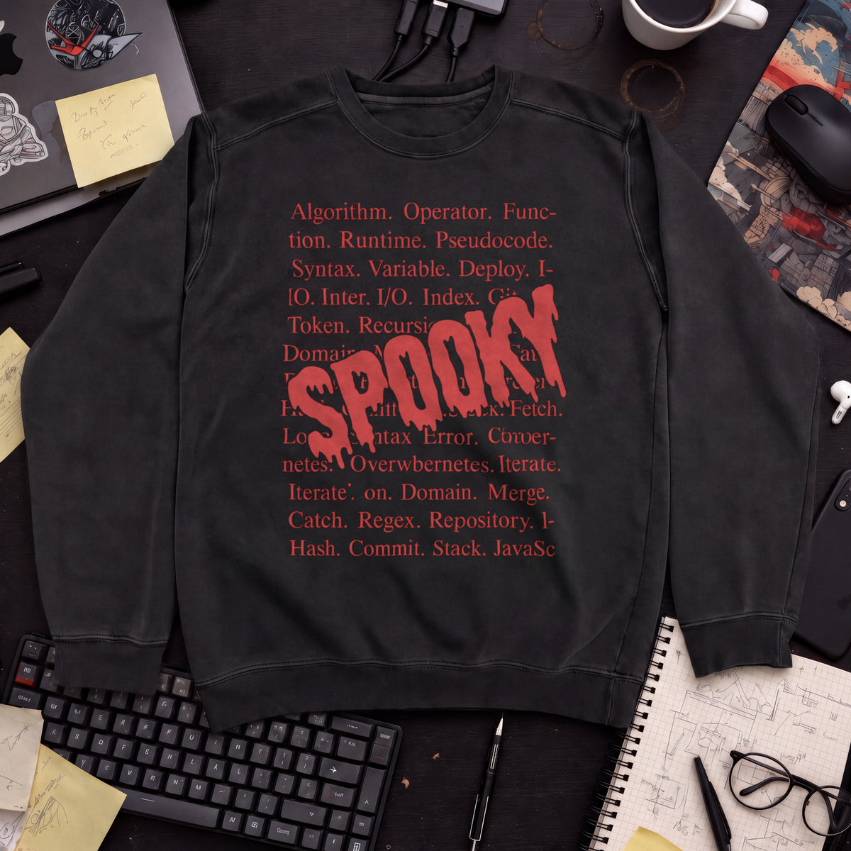 Spooky Code Sweatshirt — Black