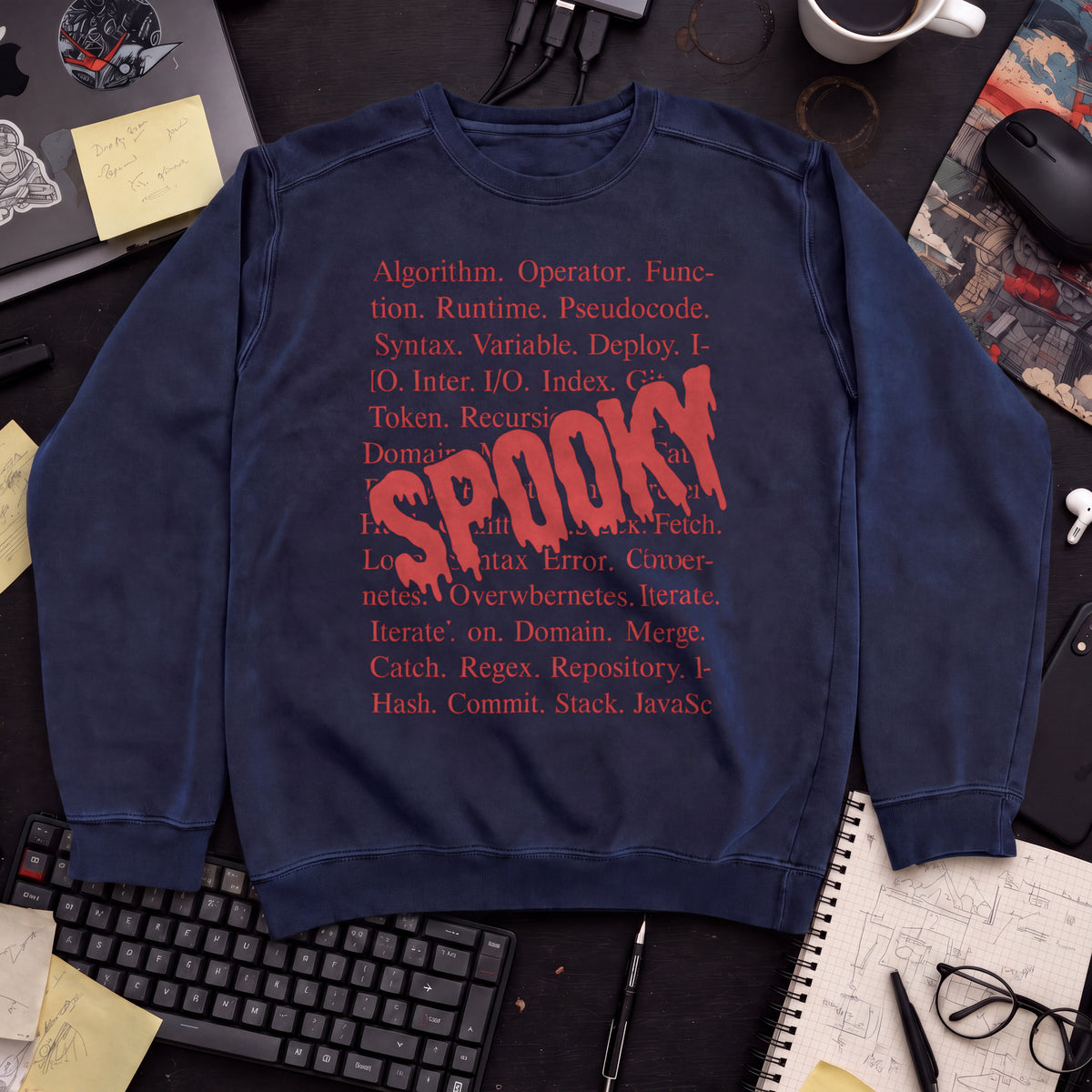 Spooky Code Sweatshirt — Navy