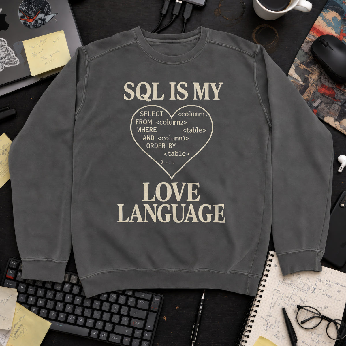 Sql Is My Love Language Sweatshirt — Pepper