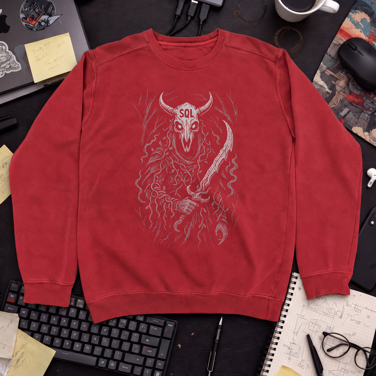 Sql Knight Sweatshirt — Fire Red