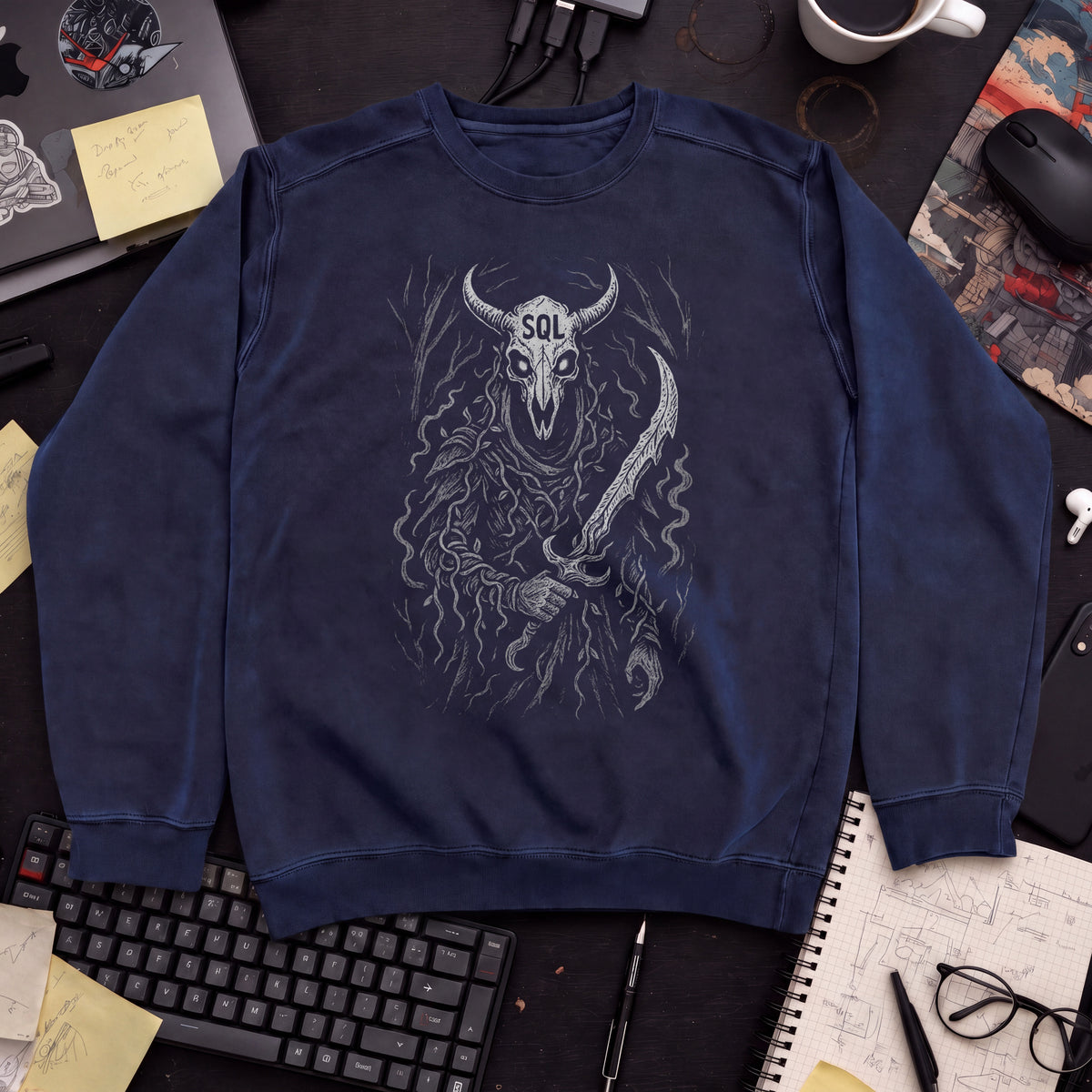 Sql Knight Sweatshirt — Navy