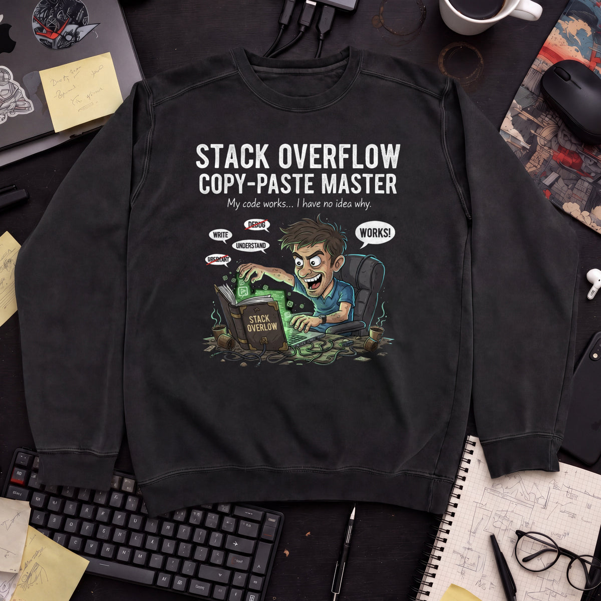 Stack Overflow Copypaste Master Sweatshirt — Black