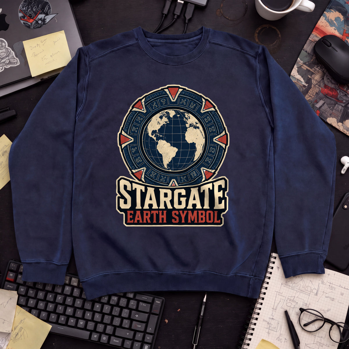 Stargate Earth Symbol Sweatshirt — Navy