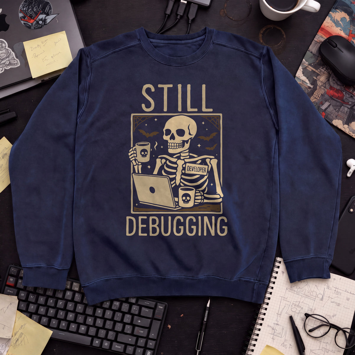 Still Debugging Sweatshirt — Navy