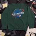 Still Not Flat Blue Planet Sweatshirt — Bottle Green