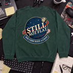 Still Not Flat Planet Sweatshirt — Bottle Green