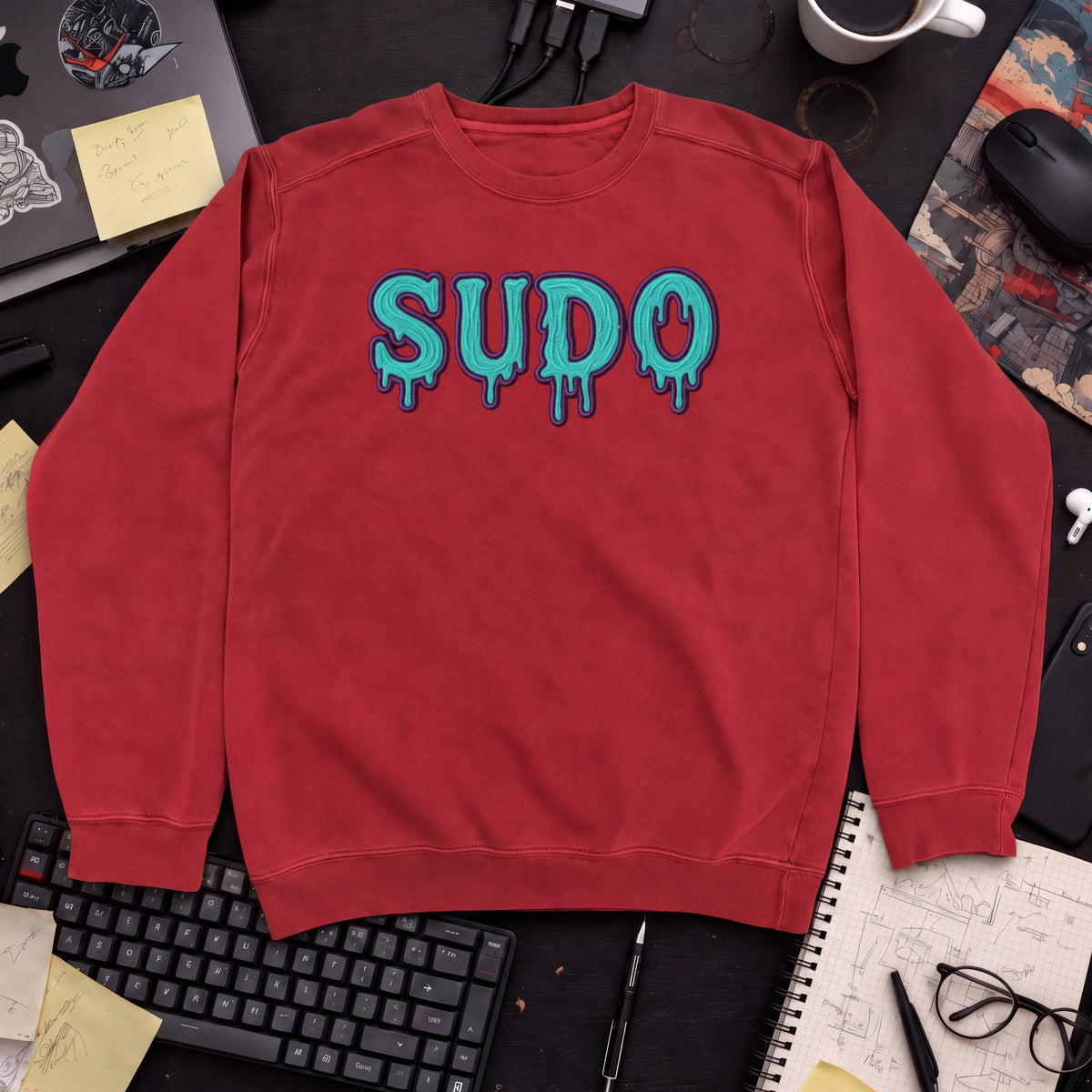 Sudo Sweatshirt — Fire Red