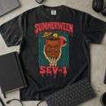 Summerween Sev-1 Shirt — Black Comfort Colors 1717 flat lay