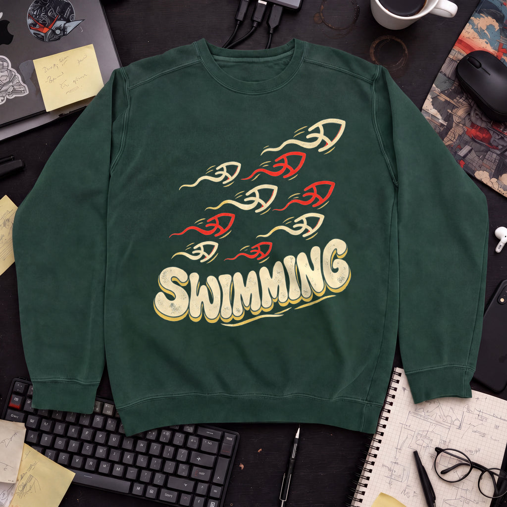 Swimming Sweatshirt sweatshirt — Bottle Green