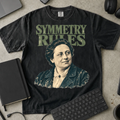 Symmetry Rules Shirt — Black Comfort Colors 1717 flat lay