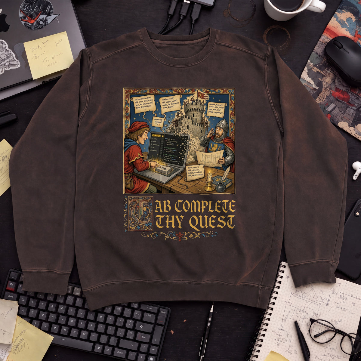 Tab Complete Thy Quest Sweatshirt — Hot Chocolate