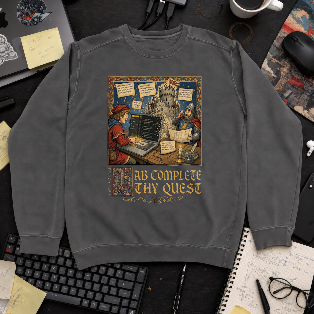 Tab Complete Thy Quest Sweatshirt — Pepper