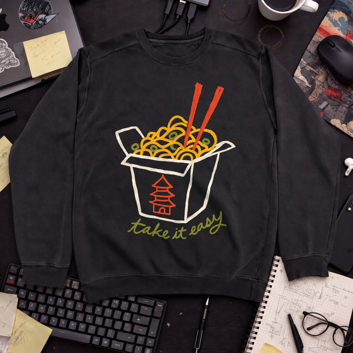 Take It Easy Sweatshirt — Black